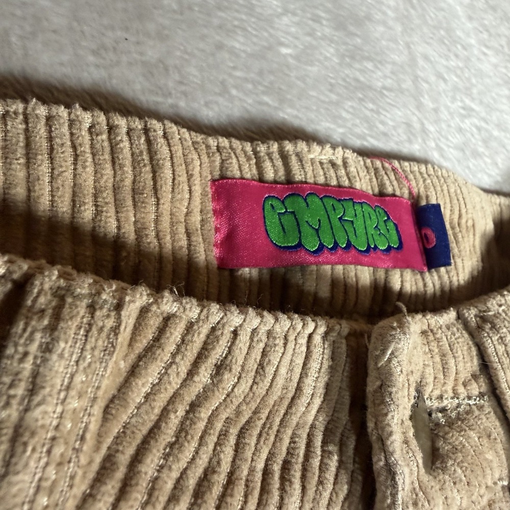 Empyre Corduroy Pants Tan Beige Relaxed Straight Leg Baggy Skate Y2K Women 0 - Picture 4 of 8